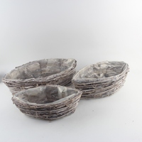 Pots et jardinières décoratifs en rotin faits à la main, écologiques, pour usage intérieur/extérieur, vente en gros