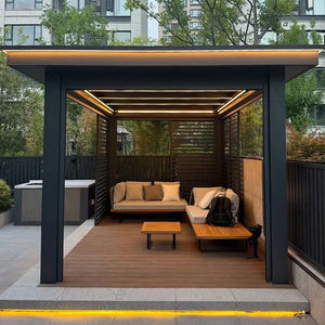 Pérgola de Aluminio con Techo Retráctil Motorizado Eléctrico, Diseño Resistente a la Intemperie para Exteriores - Product Image 4