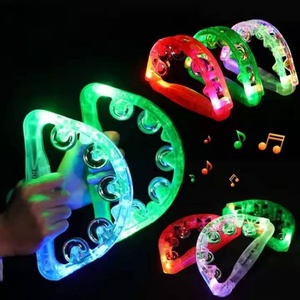 Regalo Promocional, Tamborín LED Intermitente, Tamborín Musical Intermitente, Instrumento de Percusión de Mano, Luz Brillante para Conciertos - Product Image 4