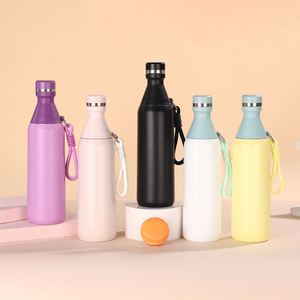 Silicone Insulated Portable Promotional <b>Cup</b> Double Lid <b>Large</b> Capacity Fruit Design Silk Screen Printing Customizable for Women - Product Image 1