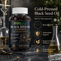 Gummies d'huile de nigelle noire à faible teneur en gras pour adultes, soutien à la perte de poids, stimulation du métabolisme de la graisse abdominale, contrôle de l'appétit