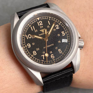 Tandorio <strong>SKX</strong> Mod Sandblast NH35 Mechanical Men Watch <strong>Vintage</strong> Green Dial Sapphire Glass Arabic Numerals Waterproof Dive Clock - Product Image 2