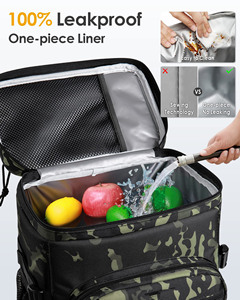 Insulated Polyester <b>Lunch</b> <b>Bag</b> <b>with</b> Front Pocket Leakproof Cooler Adjustable <b>Shoulder</b> <b>Strap</b> 24L Capacity for Men & Women - Product Image 3
