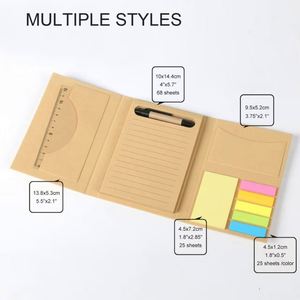Ensemble de blocs-notes multifonctionnels en papier kraft, notes épaisses pour l'apprentissage, le bureau, l'école, essentiel pour la prise de notes - Product Image 2
