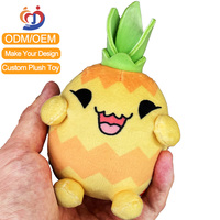 Groothandel op maat gemaakte fruit ananas knuffels pluche speelgoed kussen op maat wasbaar superzacht schattig pluche speelgoed