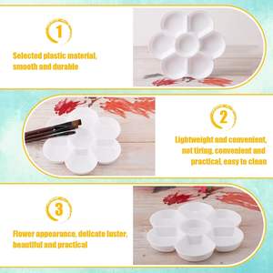 Ensemble de 25 palettes de peinture en plastique, plateau de mélange d'aquarelle, <span class=keywords><strong>palette</strong></span> de peinture acrylique pour enfants, adultes, atelier d'artisanat, utilisation artistique - Product Image 5