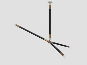 Lámpara de Techo LED Sputnik Minimalista Ajustable de Latón Dorado, Estilo Moderno de Mediados de Siglo, Hecha a Mano, Regulable, para Hogar u Oficina - Product Image 2