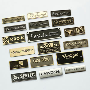 लक्जरी आधुनिक फैशन अनुकूलित लोगो 2-छेद एम्बेड धातु टैग लेजर उत्कीर्ण कपड़े और हैंडबैग - Product Image 5