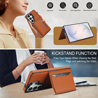 Étui portefeuille en cuir pour Samsung S26 Ultra S25 Edge S24 Plus S23 avec porte-cartes, support et coque magnétique pour chargement sans fil
