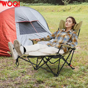 Silla de camping Woqi con reposapiés desmontable y posiciones reclinables, silla plegable para playa y exteriores para sentarse y acostarse - Product Image 5