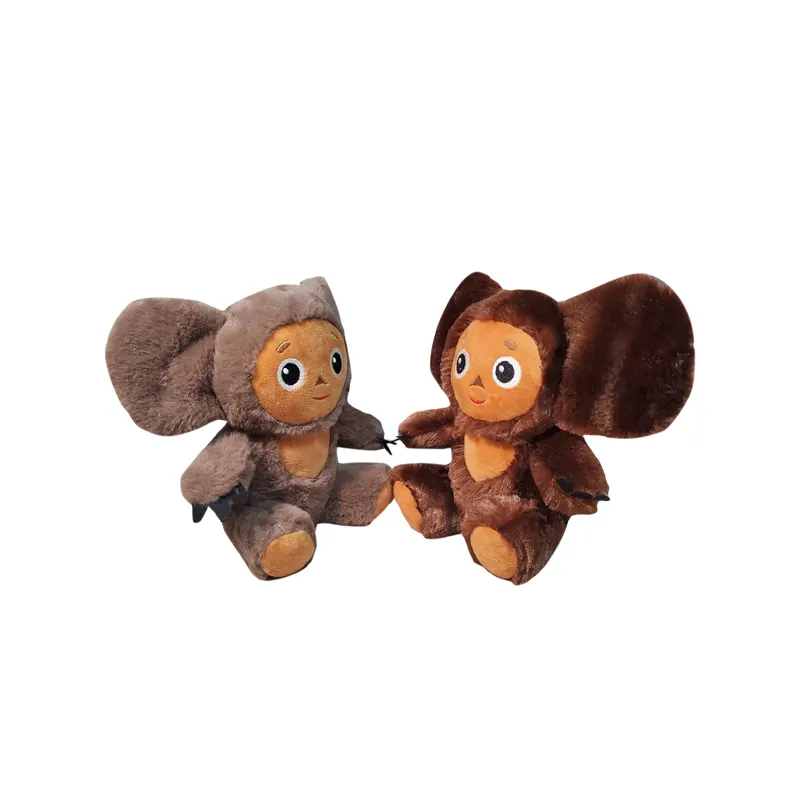 Hot Russian Cheburashka Monkey Plushies Stuffed Animal Large Ear Monkey Plush Toy Brown Cheburashka Monkey Stuffed Dolls