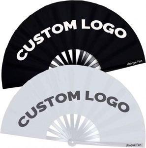 Custom Bamboo Hand Clack Fan for Sublimation Portable Big Folding Fairy Style Fan Private <b>Label</b> - Product Image 6