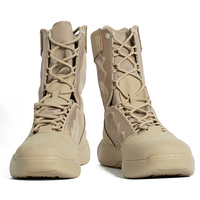 Bottes d'entraînement légères avec fermeture éclair et lacets, doublure en maille respirante, antidérapantes, mi-mollet, pour le travail