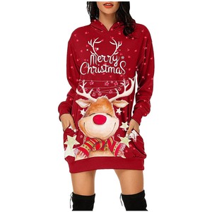 2024 Merry <strong>Christmas</strong> Clothes Fall Short <strong>Dresses</strong> Sweatshirt Hoodie Ladies <strong>Christmas</strong> Tshirts <strong>Dress</strong> for <strong>Women</strong> WIth Pocket Hooded - Product Image 6