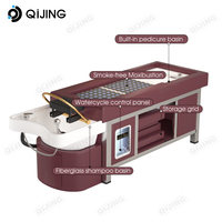 Lit de moxibustion professionnel, lit de spa capillaire, lit de shampooing pour salon de coiffure, lavage des cheveux, massage thaïlandais, pédicure, lit de shampooing électrique pour la beauté