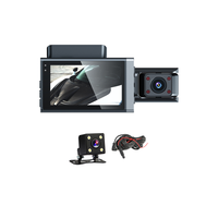 Hesida 3 canaux voiture DVR HD 1080P 3Len à l'intérieur du véhicule Dash Cam 3 pouces caméra à trois voies DVR enregistreur vidéo Mini Dashcam caméscope
