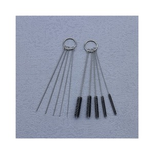 Ensemble de brosses de nettoyage en acier inoxydable, 5 pièces, poils en nylon ronds noirs pour outils de réparation automobile - Product Image 3