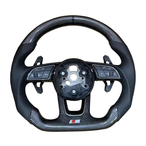 Volante de Fibra de Carbono para Mejora del Interior del Automóvil, Compatible con Audi B8.5 B9 <span class=keywords><strong>A1</strong></span> A3 A4 A5 Q3 Q5 TT R8 <span class=keywords><strong>S</strong></span> y RS <span class=keywords><strong>Line</strong></span> - Product Image 1