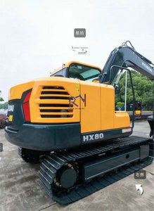 Mini-excavatrice Hyundai 80 d'occasion, 8 tonnes, sur chenilles, excellent état, avec moteur, boîte de vitesses, pompe et prix réduit, à vendre - Product Image 4