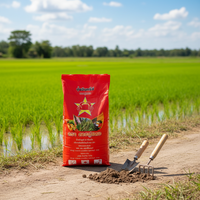 Sac tissé de 25 kg pour riz jasmin, résistant à l'humidité, auto-adhésif, imprimé en sérigraphie, pour l'agriculture, les engrais, le sucre, les fruits et les légumes
