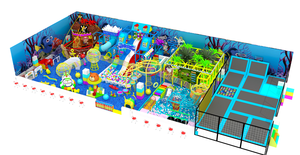 2025 aire de jeux intérieure sur le thème de l'océan <span class=keywords><strong>parc</strong></span> d'attractions du centre commercial avec trampoline et équipement de toboggan pour piscine à balles - Product Image 2