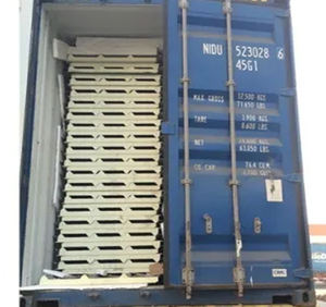 פיר עמיד בפני אש סנדוויץ פאנל גלי פלדה מגולוון עבור בידוד גג מעולה לחיתוך ריתוך כיפוף - Product Image 2