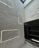 Revêtement mural extérieur en pierre fendue, panneau résistant aux intempéries, pierre naturelle durable, carrelage de façade, taille personnalisée