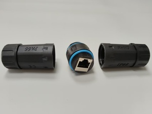ขั้วต่อกันน้ำ RJ45 IP68 CAT6E สำหรับเครือข่าย <span class=keywords><strong>M23</strong></span> สายต่อขยายอีเธอร์เน็ตภายนอกอาคาร PA66 - Product Image 5