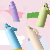 Botol Air Olahraga Stainless Steel 36oz dengan Pegangan Portabel, Warna Pilihan, Ukiran Kustom, Termos Vakum Mewah untuk Luar Ruangan