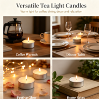 Bougies chauffe-plat élégantes en cire de paraffine blanche sans fumée pour la décoration de fêtes et les cadeaux