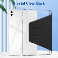 Étui de protection pour tablette Samsung Galaxy Tab A9 Plus X210/X216 11 pouces avec dos rigide transparent et support rotatif