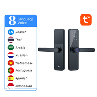 Enrique Tuya Smart App-Gestuurde Vingerafdruk Wachtwoord Elektronisch Deurslotsysteem Hout Veilige Wifi Connectiviteit Aluminium Cloud