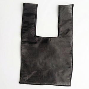 Sac fourre-tout en <span class=keywords><strong>organza</strong></span> violet avec logo imprimé personnalisé, sac de shopping transparent pour emballages cadeaux et bonbons - Product Image 6