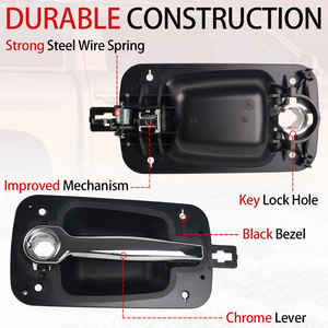 Car Exterior <b>Door</b> <b>Handle</b> Black ABS Universal Fit 255mm x 125mm <b>Replacement</b> Part For Truck Repair - Product Image 3