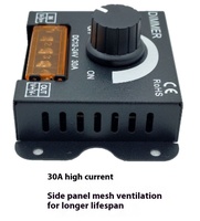 Contrôleur de gradateur de bouton manuel de couleur unique 360W 30A 360W LED gradateur pour l'utilisation de boîtes à lumière publicitaires 12V