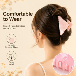 Custom Logo Premium Acrylic Hair <b>Clip</b> Strong <b>Spring</b> <b>Clip</b> Beautiful Texture Various Colors Durable for Christmas Gift - Product Image 4