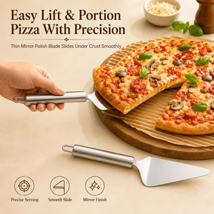 Couteau à fromage et à pizza triangulaire en acier inoxydable de qualité alimentaire, vente en gros d'usine, pour une découpe parfaite de la pizza - Product Image 6