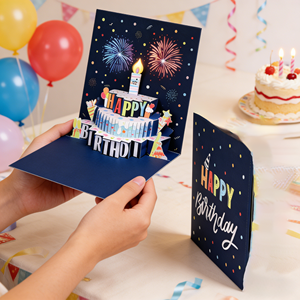Tarjeta de Cumpleaños Musical 3D, Impresión Offset, Corte Láser a <span class=keywords><strong>Color</strong></span>, Hecha a Mano, Lavable, Desplegable, Papel Personalizado - Product Image 2