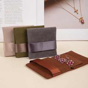 Bolsa de Almacenamiento de Joyas de Terciopelo de Alta Calidad, Plegable, Estilo Lazo, Venta al por Mayor de Bolsas de Empaque para Conjuntos de Joyería - Product Image 2