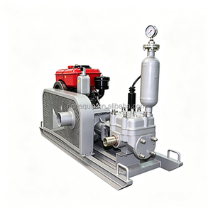 Pompe à coulis diesel 130L/min 20 bars, à piston unique double action, pour injection de ciment et groutage de fondations de tunnels et de pieux de sol - Product Image 2