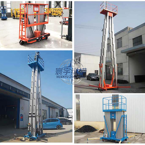 Настраиваемая мобильная подъемная платформа из алюминиевого сплава с одинарной/двойной колонной, высотой подъема 10м/14м, гидравлическая, малая грузоподъемность - Product Image 4