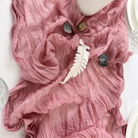Chemin de table bordeaux en gaze de coton rustique style bohème pour décorations de mariage, douche nuptiale et fête d'anniversaire