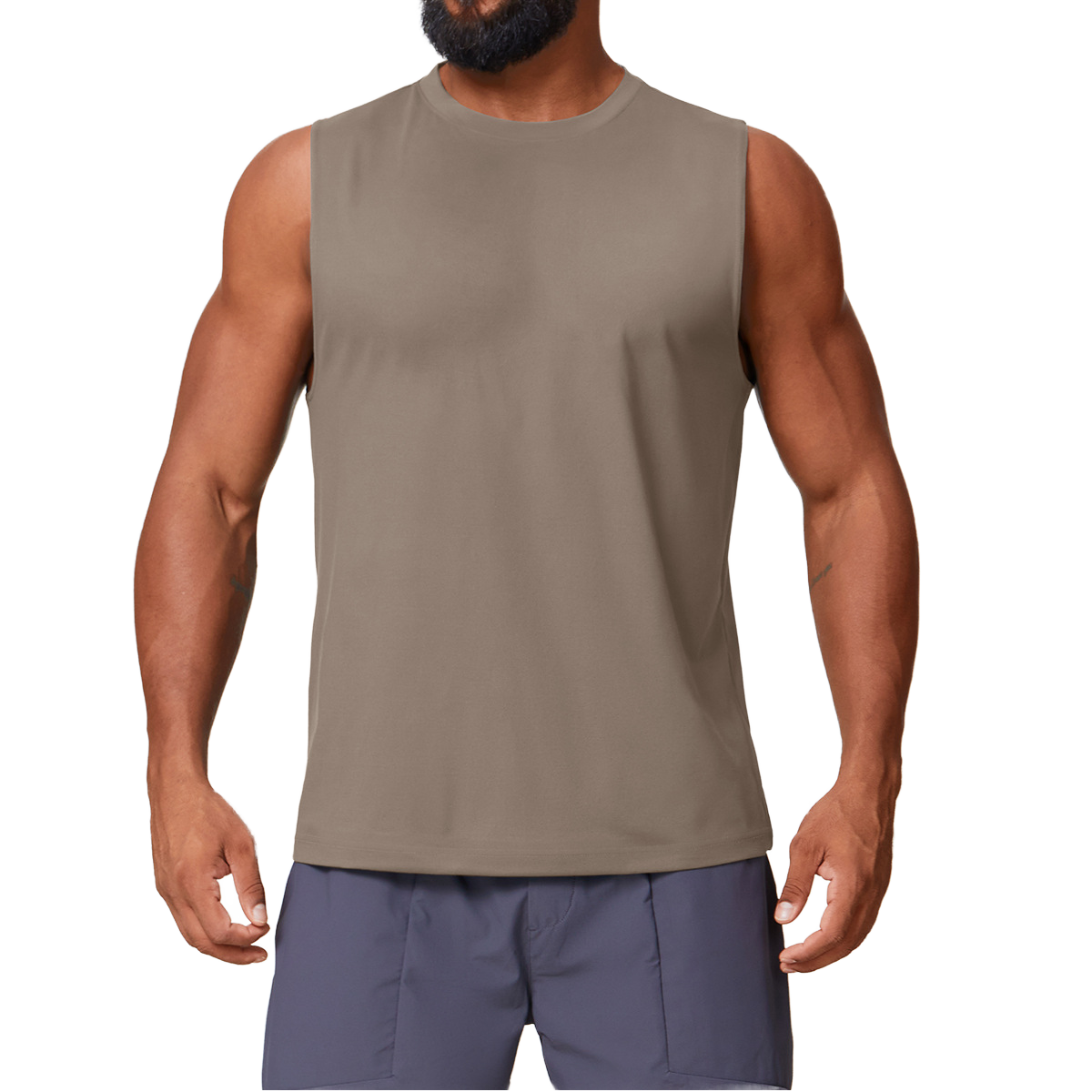 Custom Men's Solid Quick-Dry Yoga Tank Top | Breathable Sleeveless Gym Vest for Running & Casual Fitness Men's Tank Top
