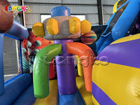 Aire de jeux intérieure espace thème garden party château sautant gonflable structure en PVC maison de saut gonflable videur gonflable