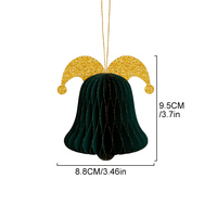 Lot de 3 décorations de Noël 3D magnétiques pliables écologiques, formes personnalisables (Cloche, Clown) pour fêtes