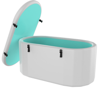 Bain froid commercial personnalisé pour intérieur et extérieur, design incliné, bain à remous et bain de glace combinés