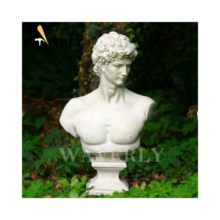 Custom Made Buste Homme Standbeeld De Pierre Marmeren Stenen Hoofd Sculptuur Romeinse Griekse David Buste Standbeeld