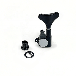 4 מיתרים שחורים 2+2 מכווני גיטרה בס אטומים, יתדות כיוון, ראשי מכונה לחלקי גיטרה בס - Product Image 2