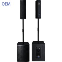 Conjunto Combinado Premium de Alta Resistencia en Madera Negra 4+2 con 4 Unidades de Rango Completo Dobles de 10 Pulgadas y 2 Subwoofers Activos Lineales Individuales de 18 Pulgadas