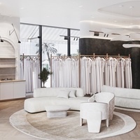 Présentoir de Magasin de Vêtements Moderne Rotatif et Pliable, Portant de Vêtements, Étagère à Vêtements, Armoire, Fixation Personnalisable pour Magasin de Détail